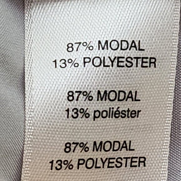 Chico's Gray Quarter Zip Modal Poly Tab Sleeve Pullover Blouse Chico Sz 3 US XL - Picture 15 of 16